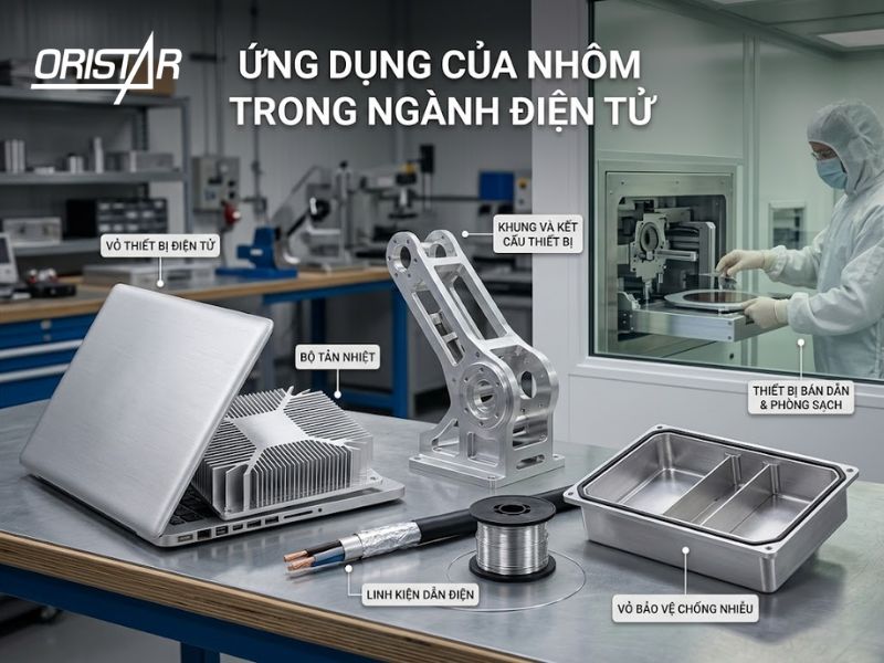 nhôm ngành điện tử